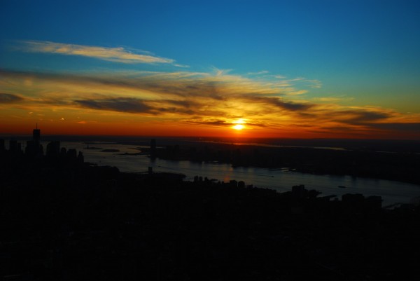 Sunset from the Empire State Building Sunset from the top of the Empire State Building