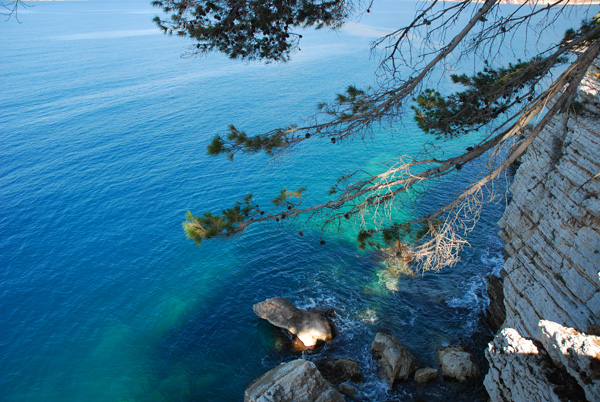 Sveti Stefan Water View of the water from Sveti Stefan
