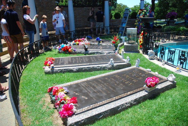 Elvis's Tomb Elvis's Tomb at Graceland in Memphis Tennessee