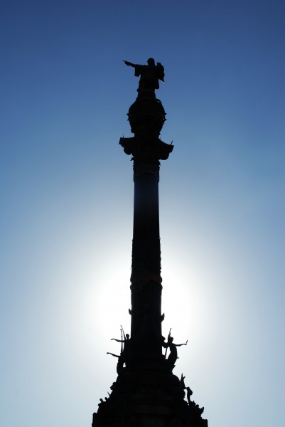 Christopher Columbus Statue in Barcelona, Spain