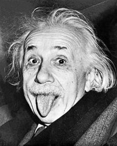 Einstein tongue out