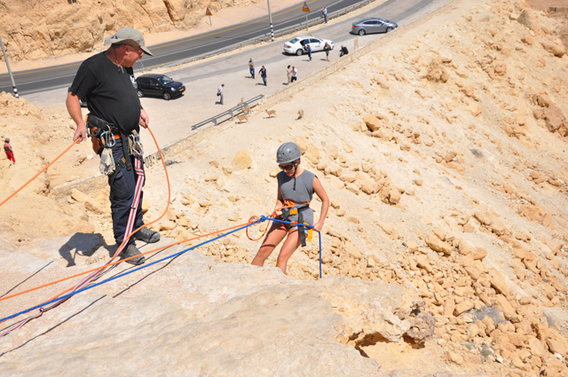 Abseiling Ramon Crater in Israel