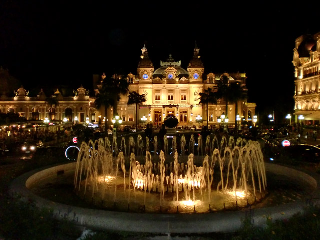 Monte Carlo Casino at night