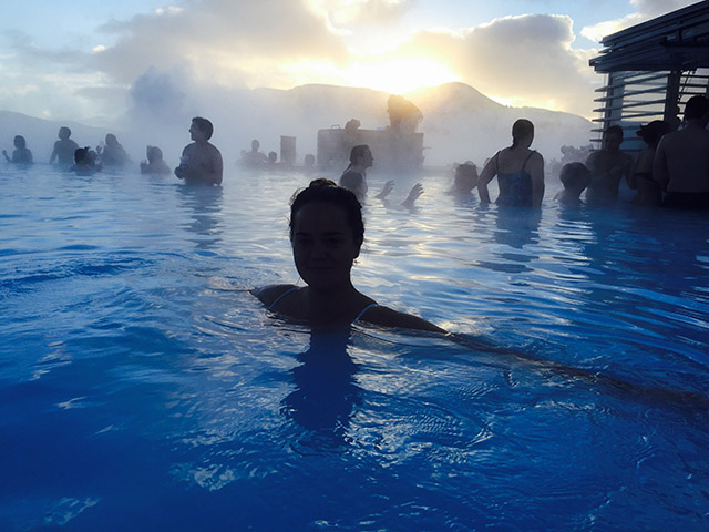Swimming in the Blue Lagoon Iceland