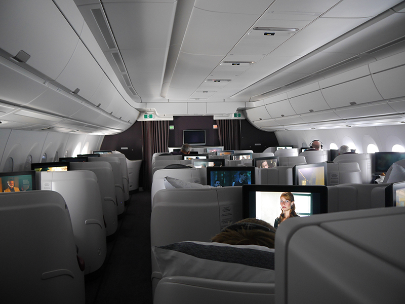 Qatar Airways A350 Business Class Cabin