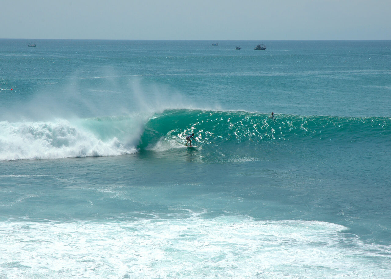 Surfing in Padang Padang