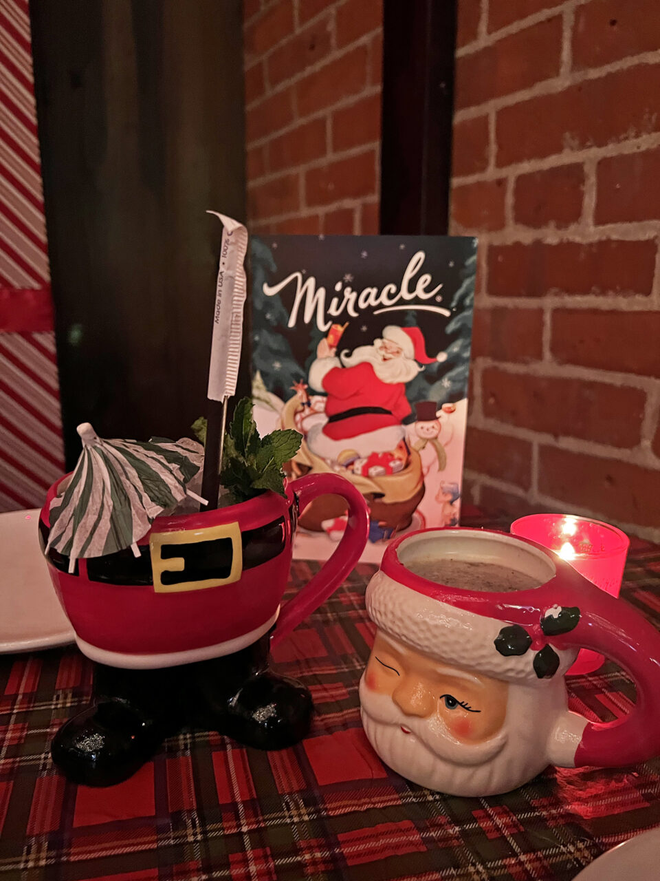 Santa mugs at Miracle Popup NYC