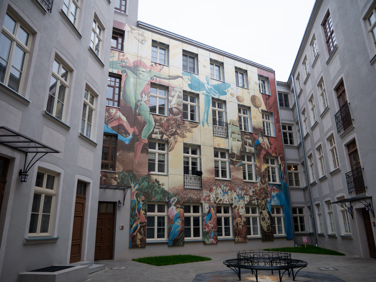Mural in Birth of The Day Yard Lodz