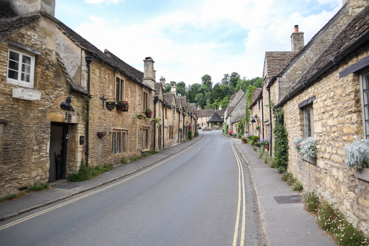 Beautiful street in the Cotswolds England