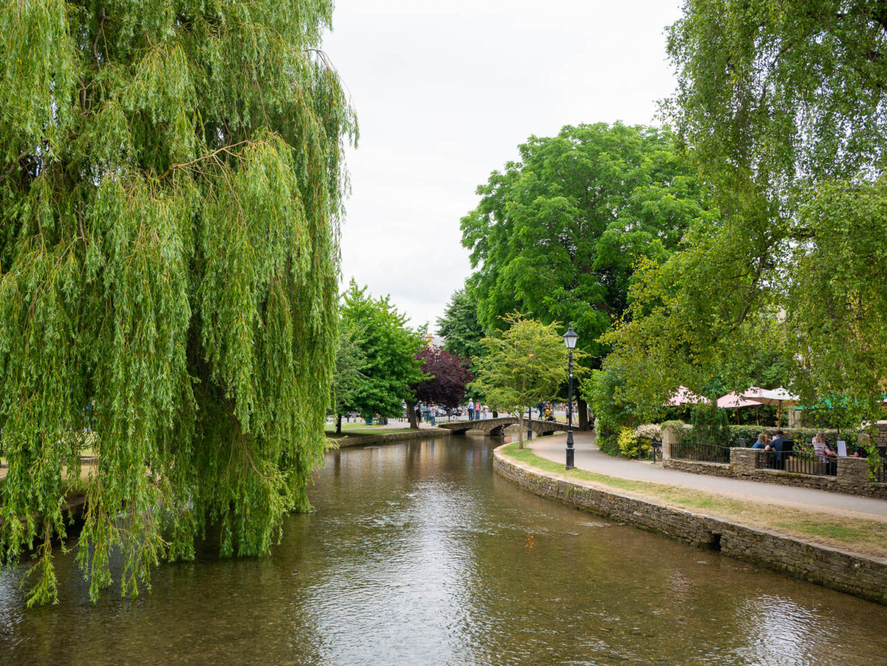 River in Bourton on the Water, the Cotswolds England
