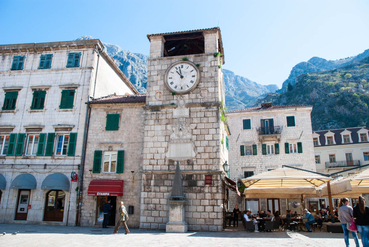 Clock Tower in Kotor Old Town, Montenegro