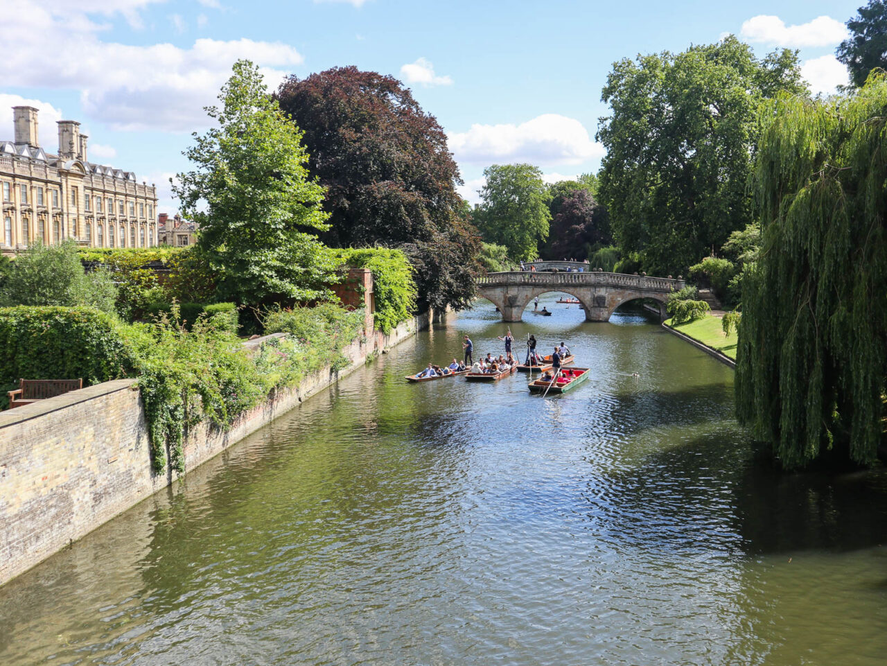 Punting on the River Cam in Cambridge UK