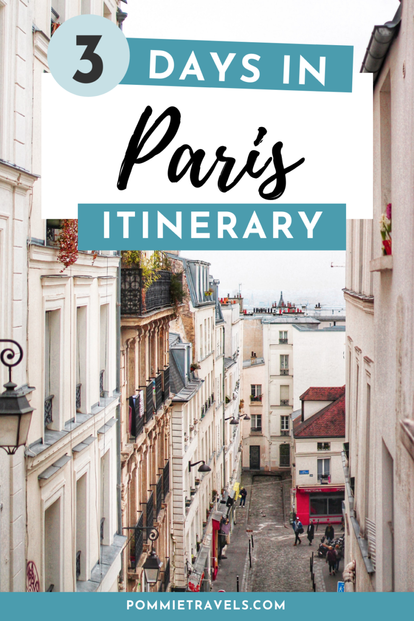 3 days in Paris Itinerary