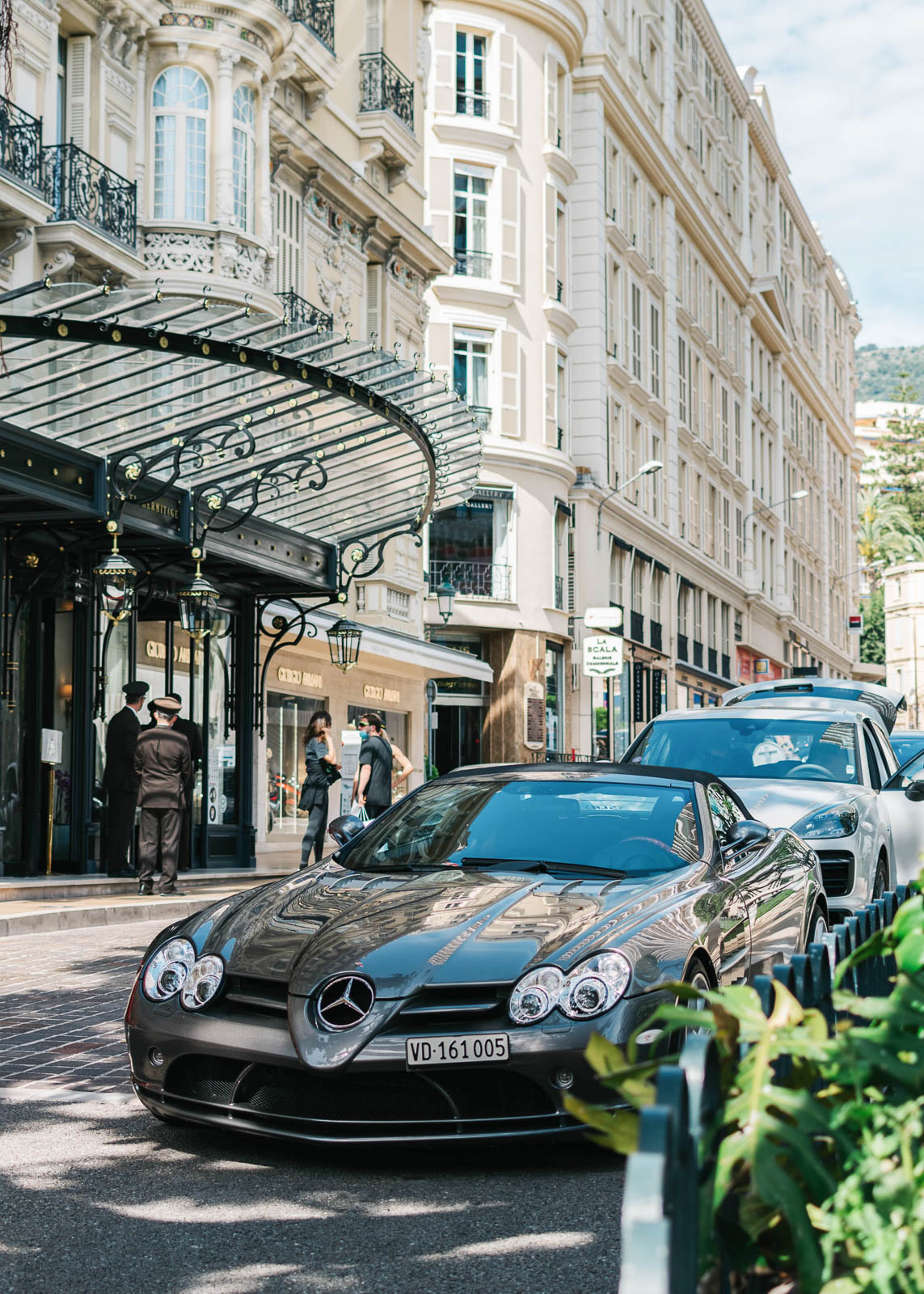 Prestige car outside Hotel de Paris