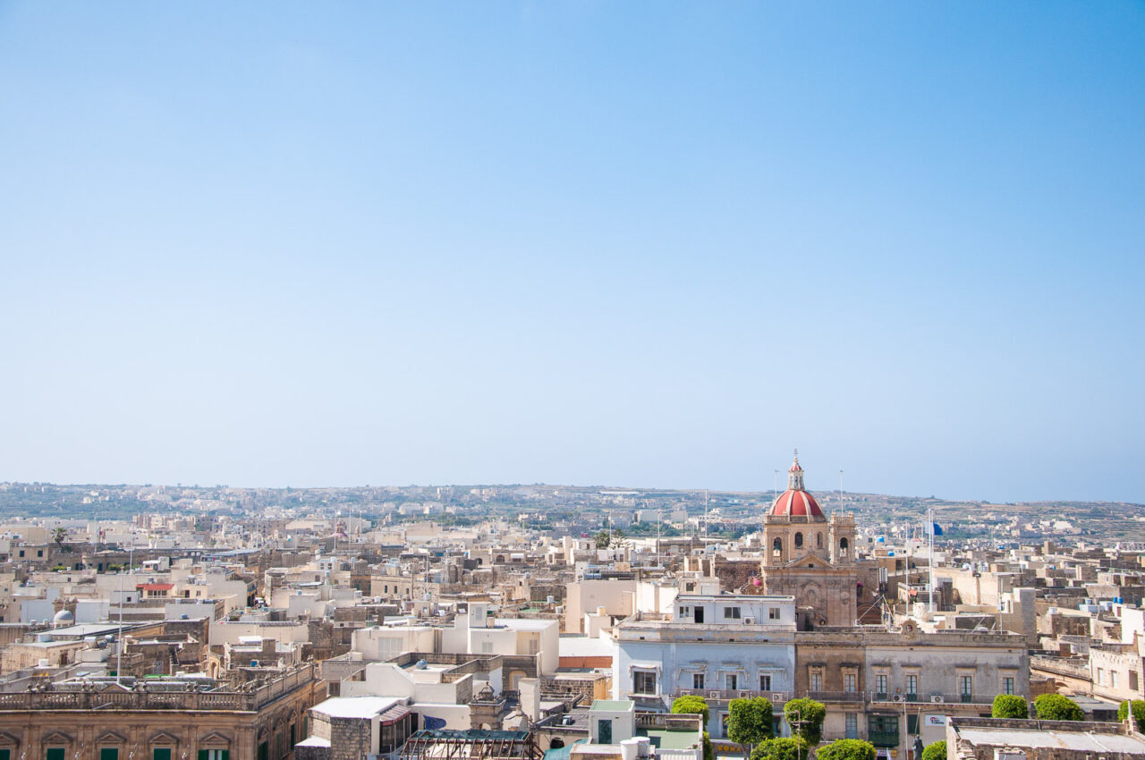 View of Victoria from the Citadella in Gozo