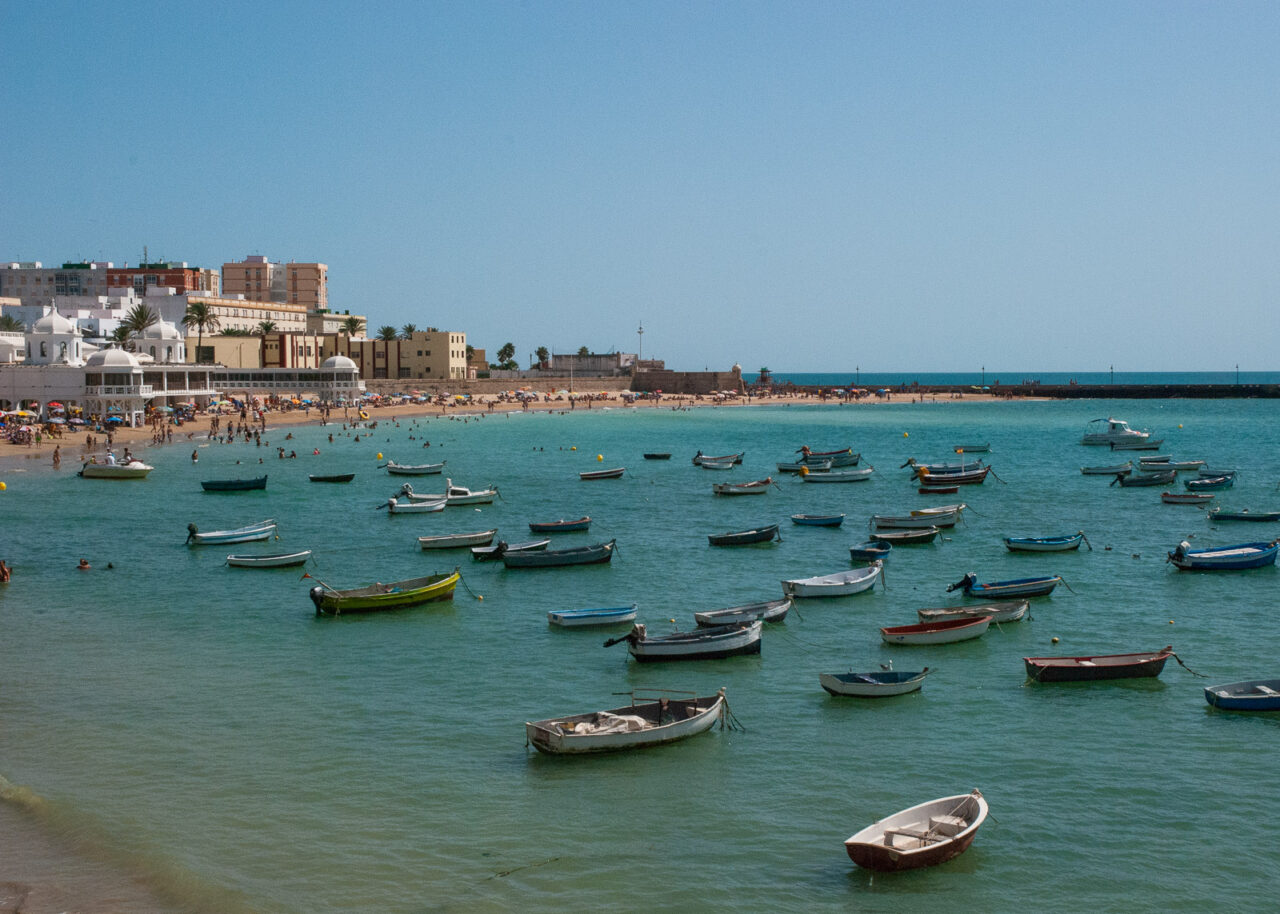 View of La Caleta Beach, Cadiz