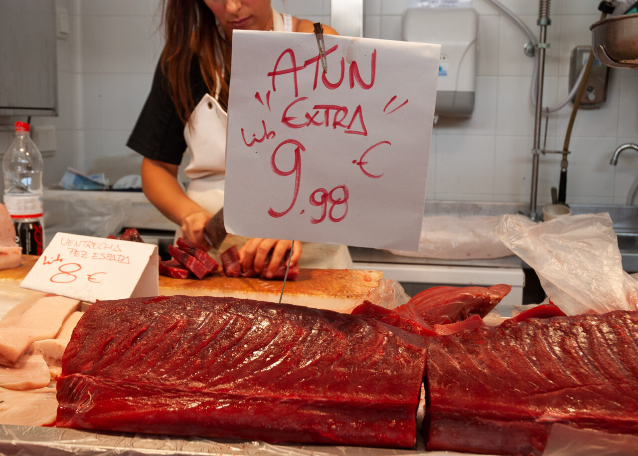 Bluefin tuna at Mercado Central Cadiz