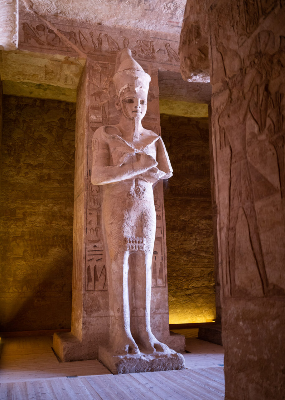 Statue inside Abu Simbel temple