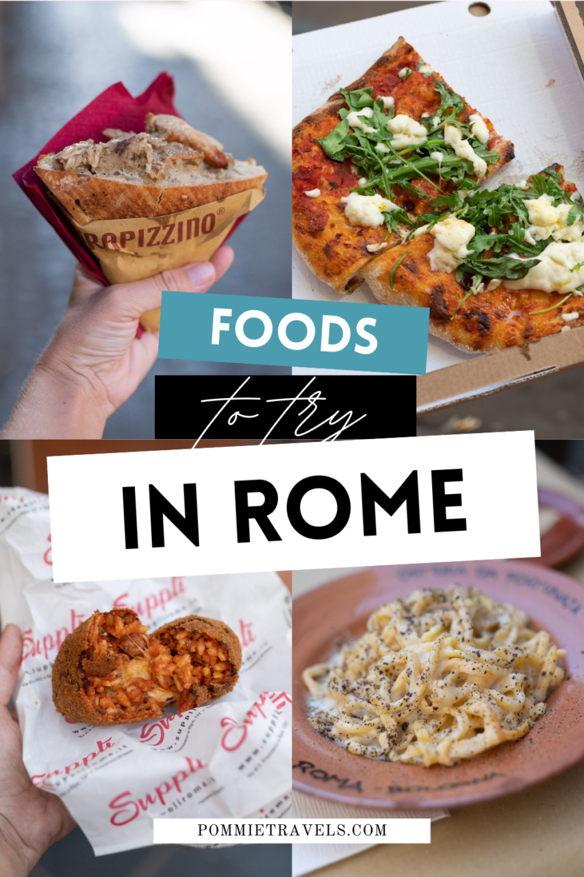 Foods to try in Rome