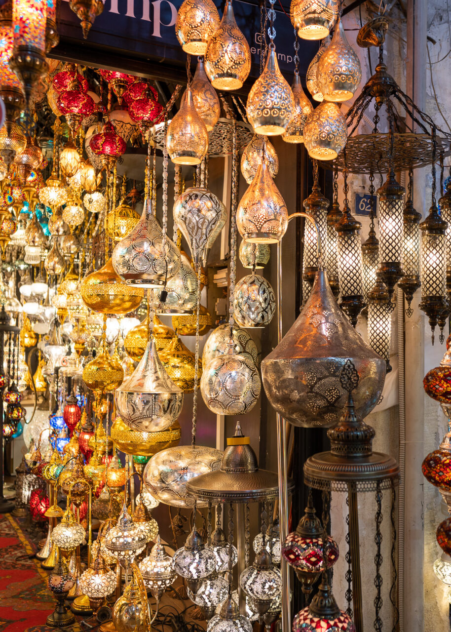 Lanterns at the Grand Bazaar in Istanbul, Turkey