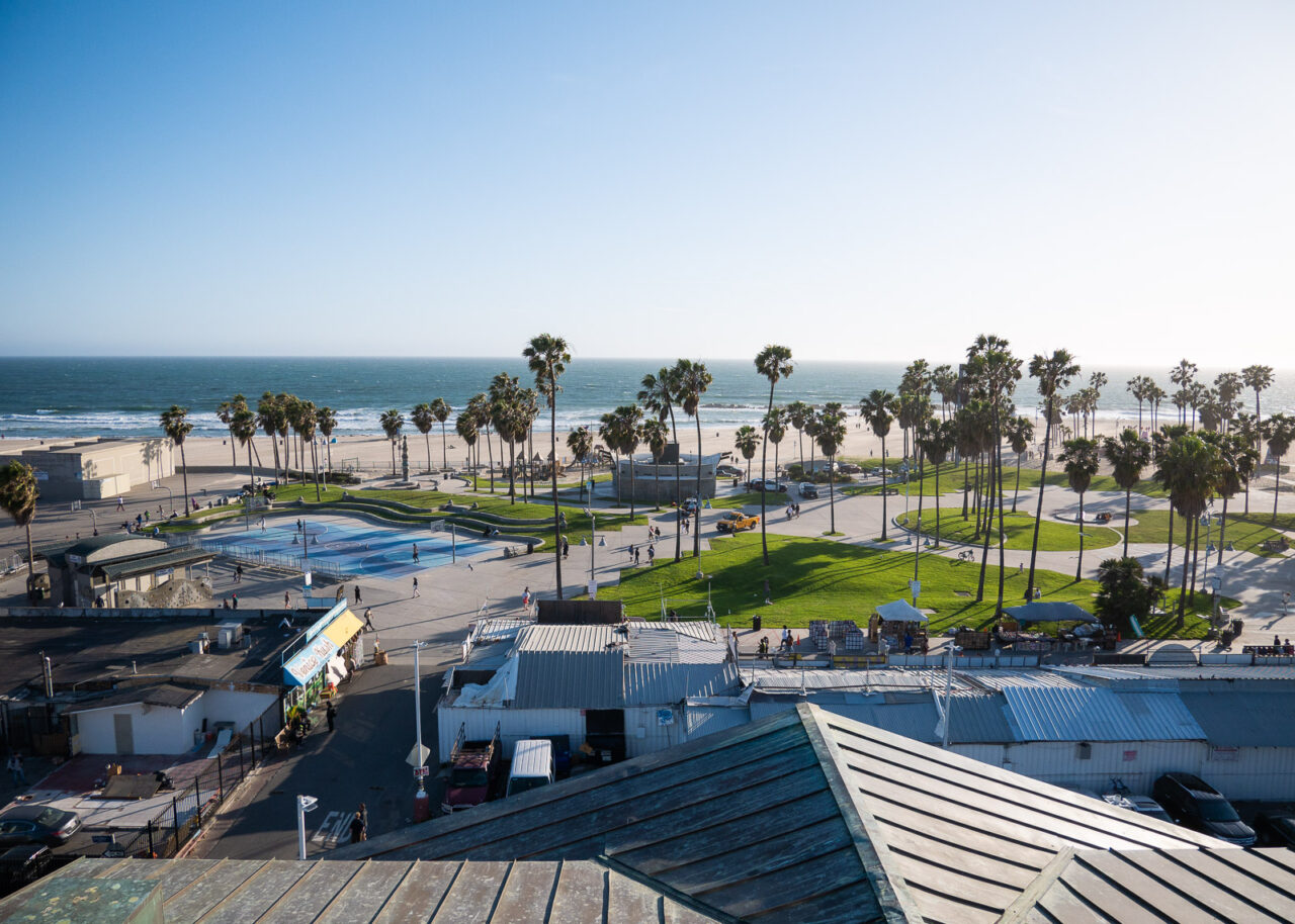 View of Venice Beach from High Rooftop Lounge