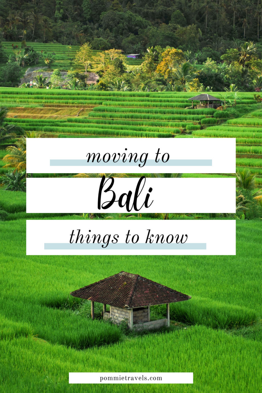 Moving to Bali, things to know