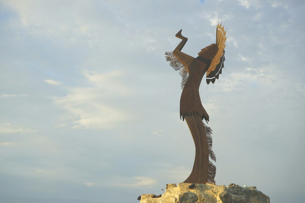 Keeper of the Plains monument in Kansas