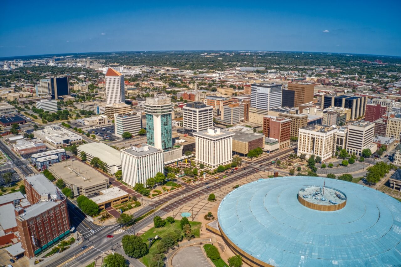 Aerial view of Wichita Kansas
