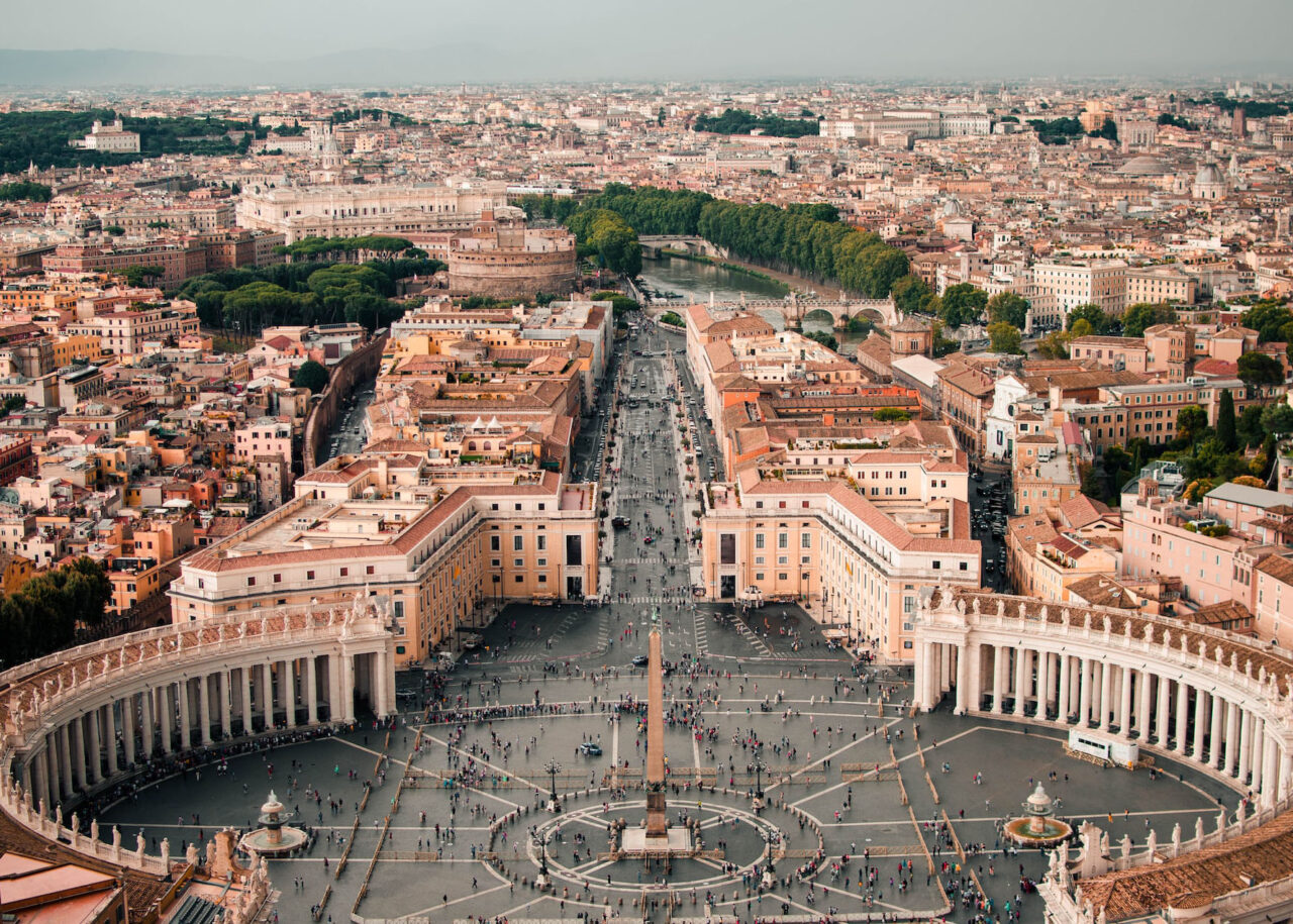 Aerial view of the Vatican City, Rome