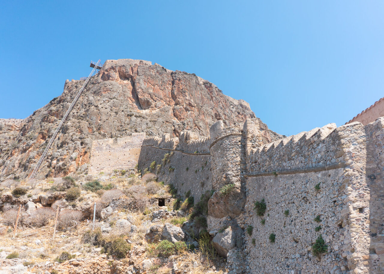 Entrance to Monemvasia fortified town in Greece