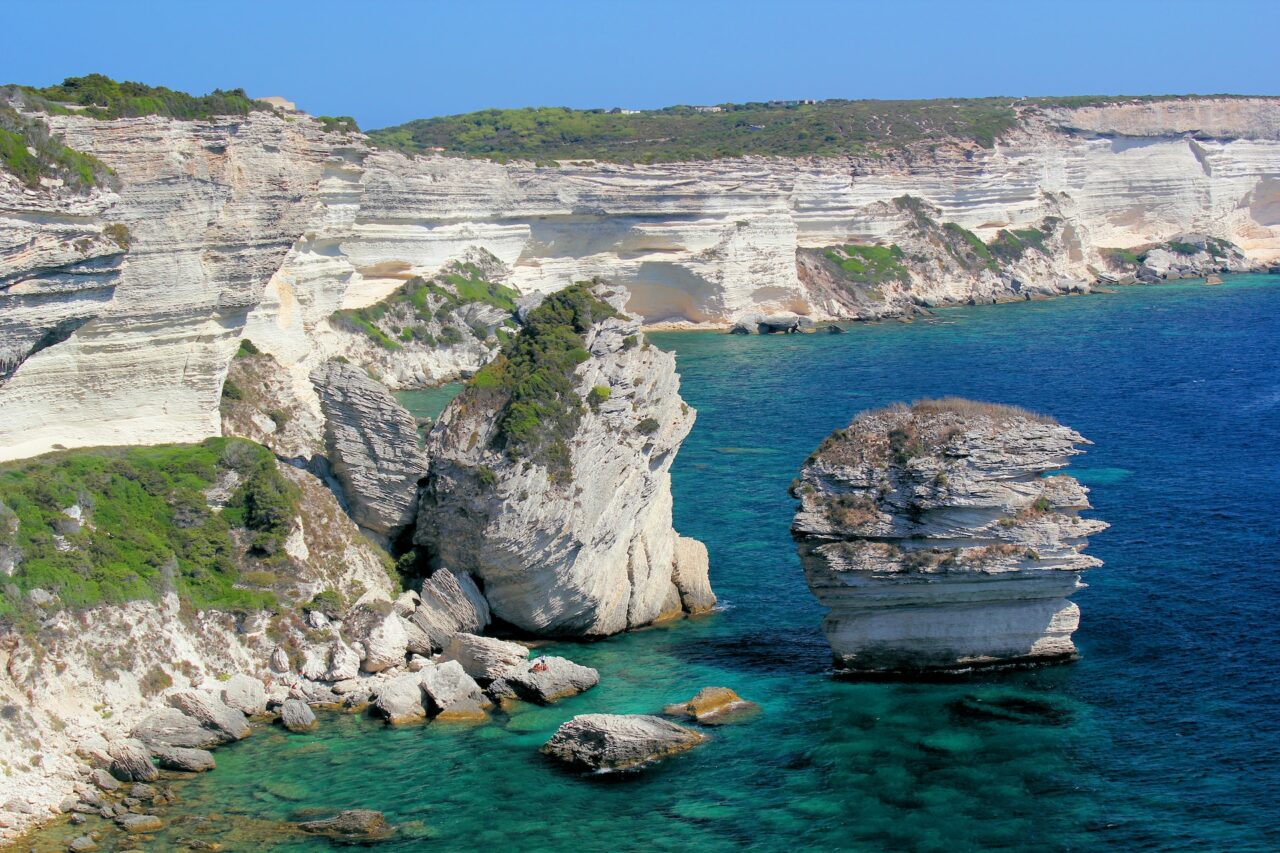 Coastline in Corsica, France