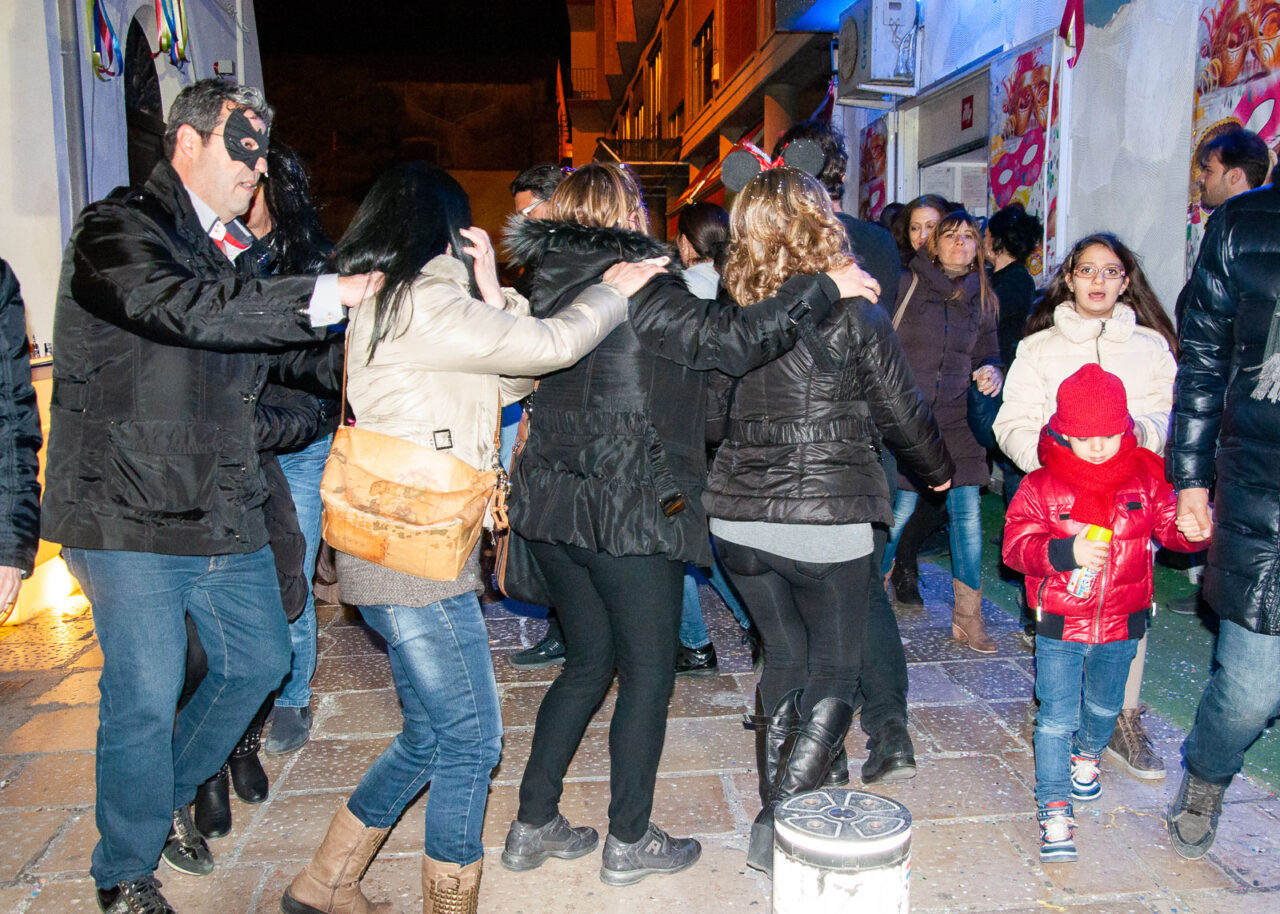 Conga in the street at Manfredonia Carnival