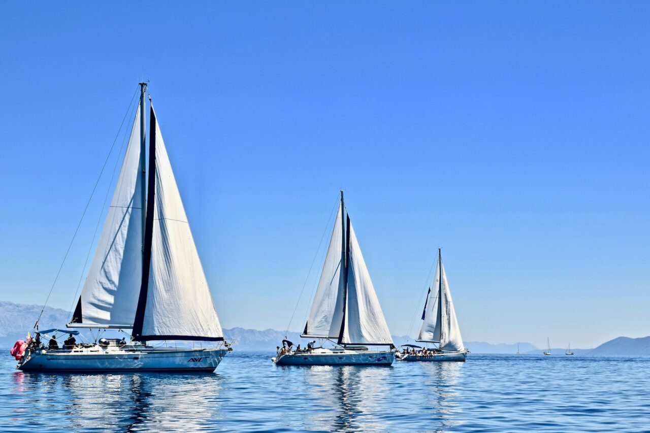 Sailboats in Croatia