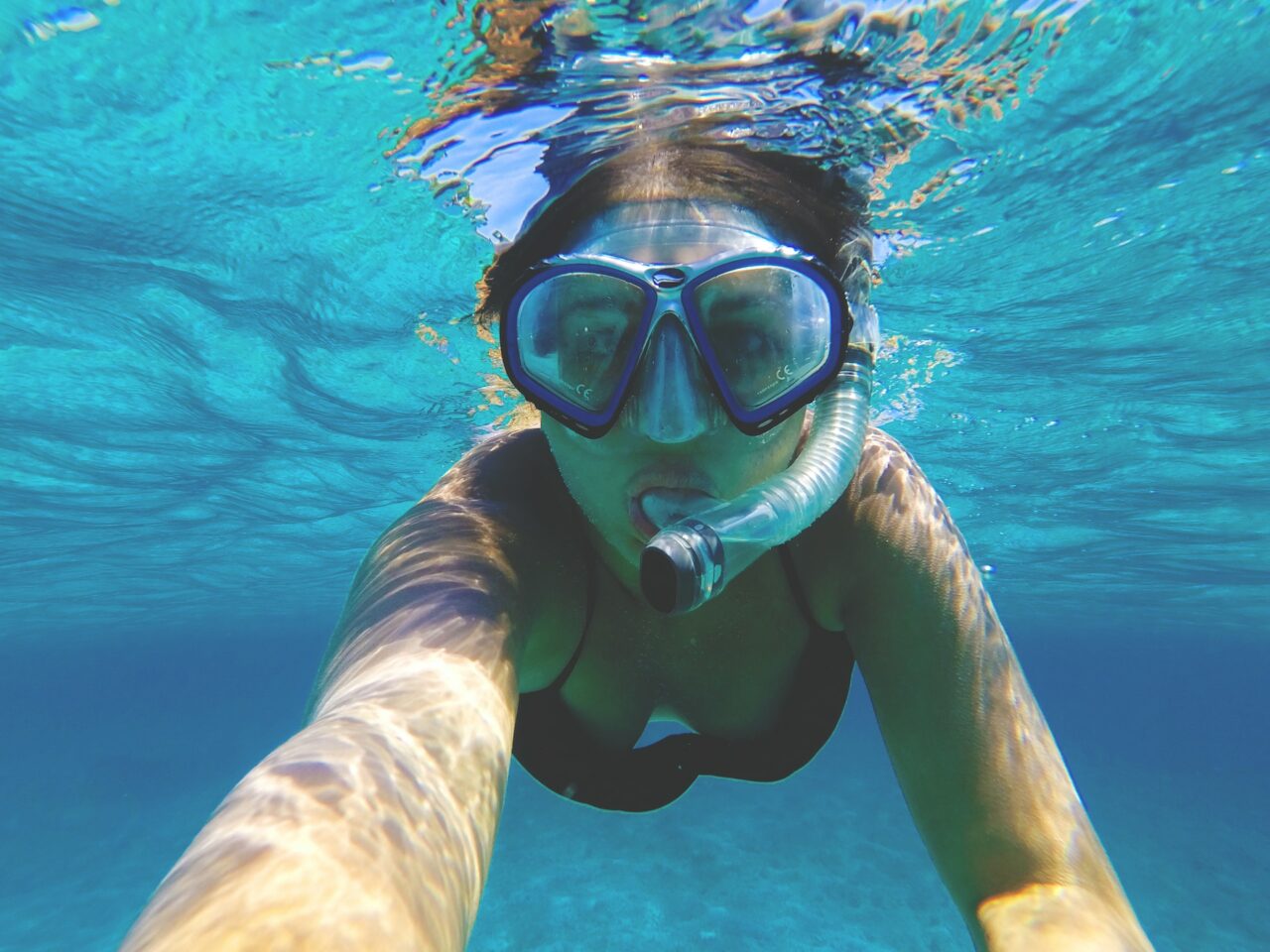 Snorkeling underwater photo