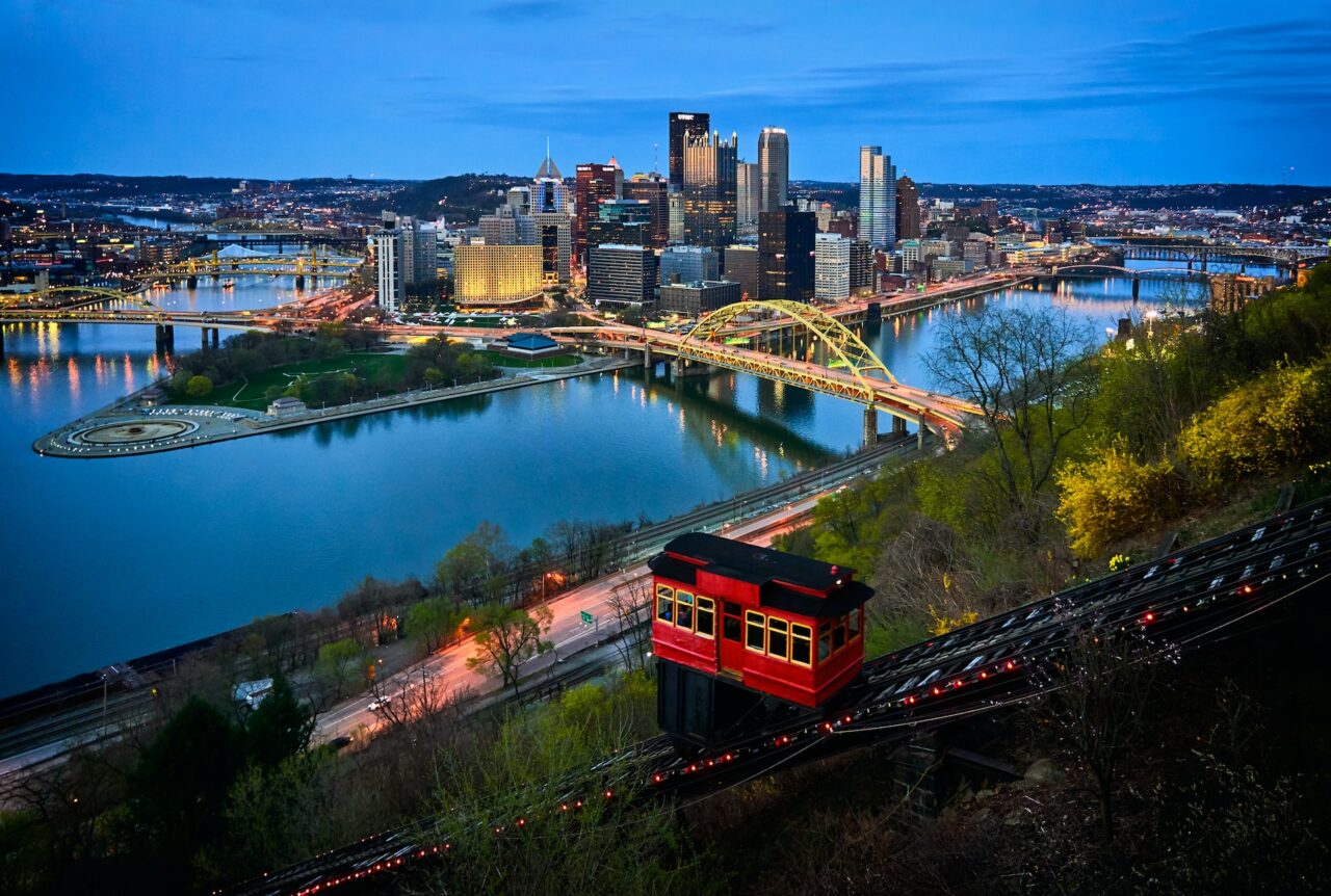 Pittsburgh, Pennsylvania, at night