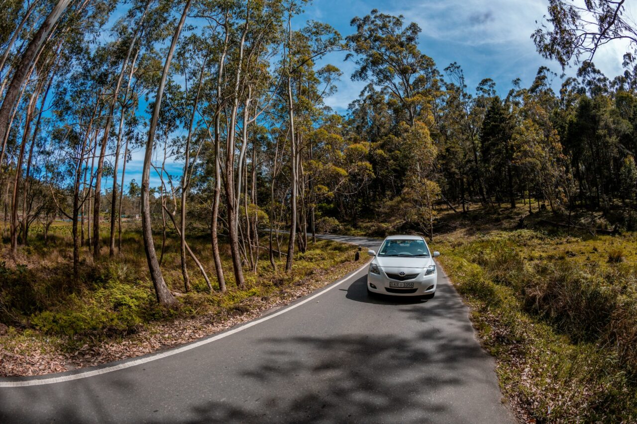 Car on road in Sri Lanka