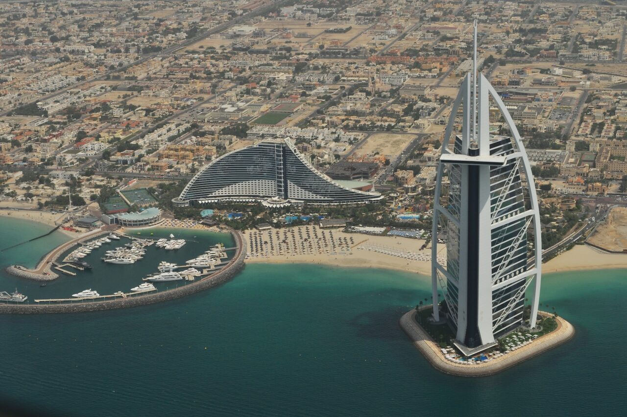 Aerial view of Dubai
