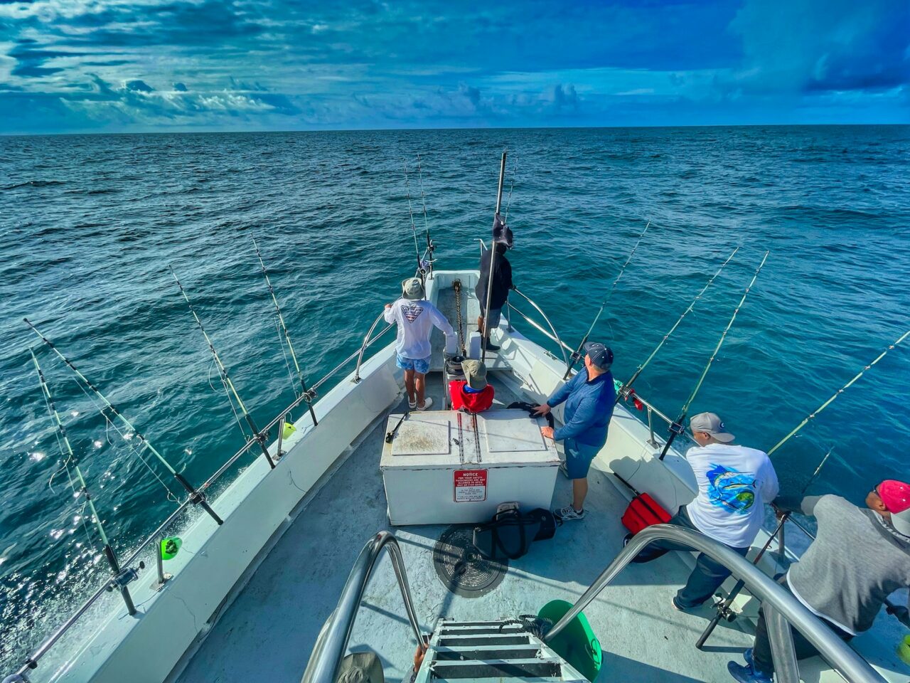 Fishing charter in the Atlantic Ocean