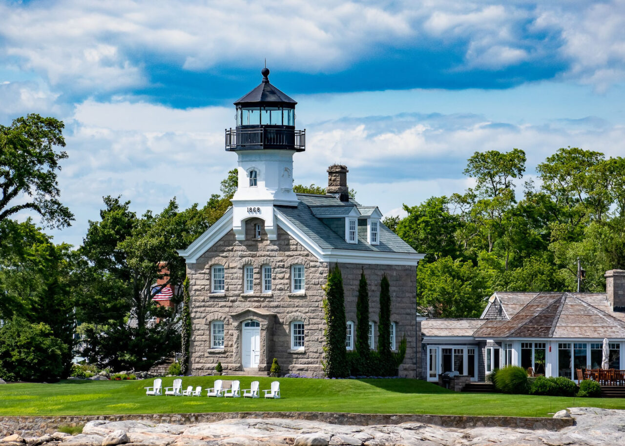Morgan Point lighthouse in Connecticut