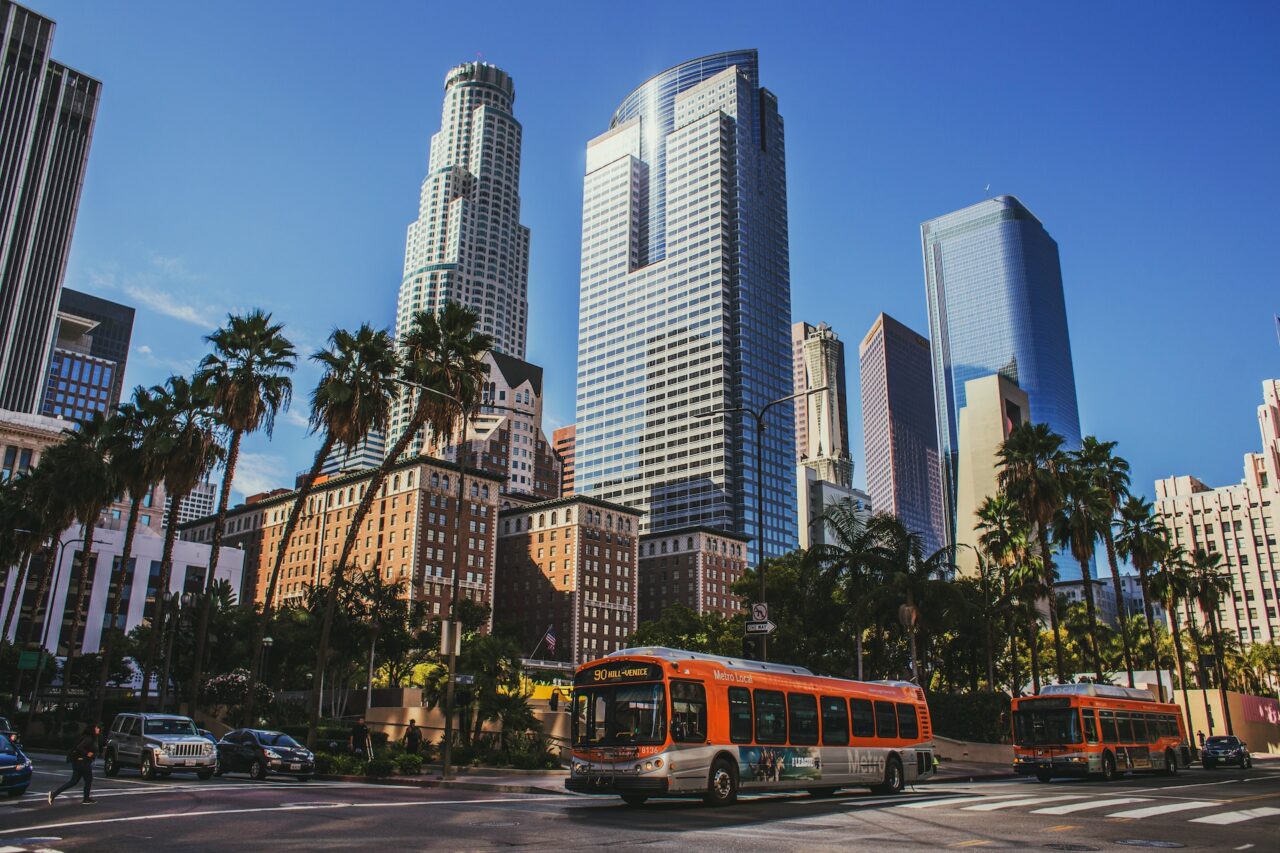 Street in the business district, Los Angeles
