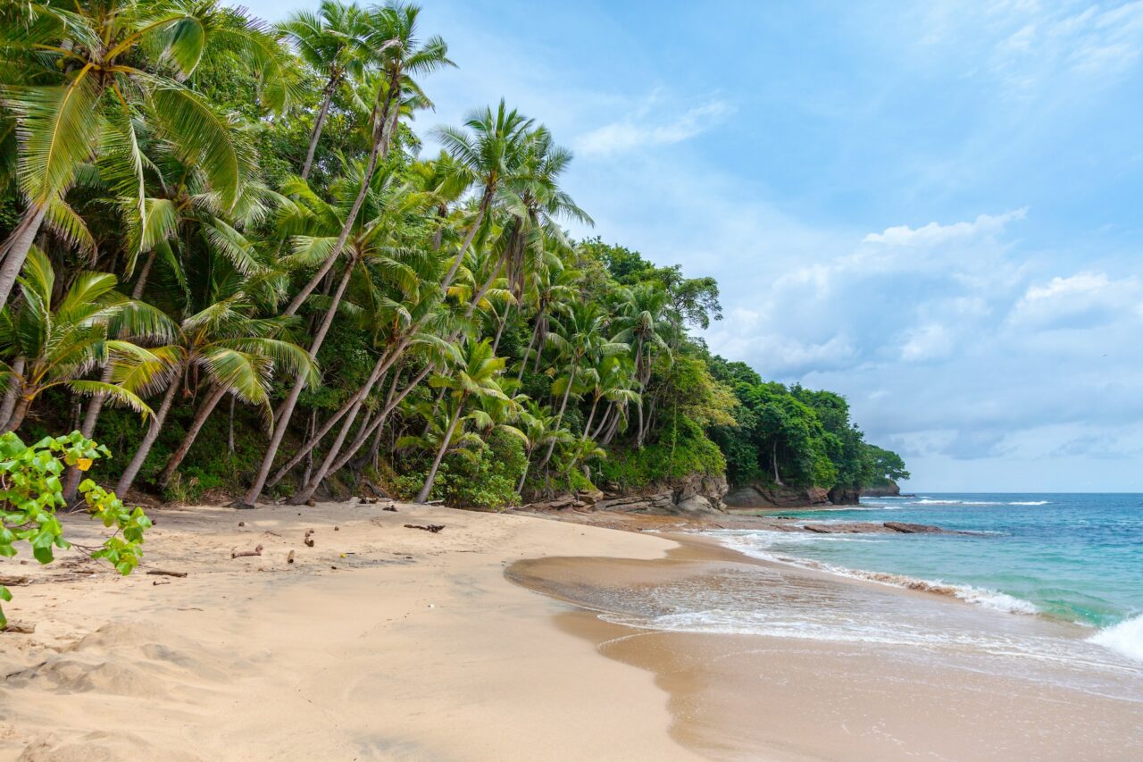 Secluded beach in Tahiti