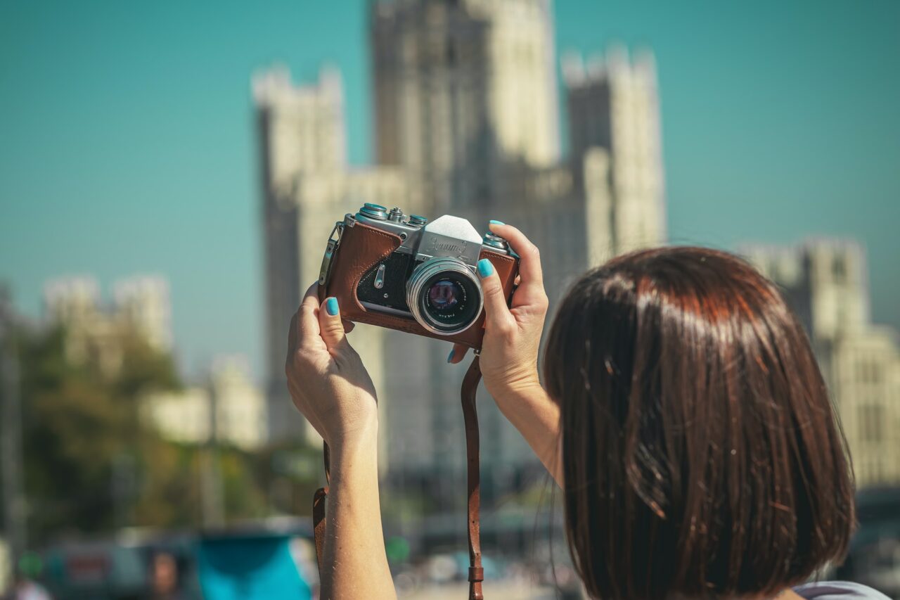 Woman taking a photo