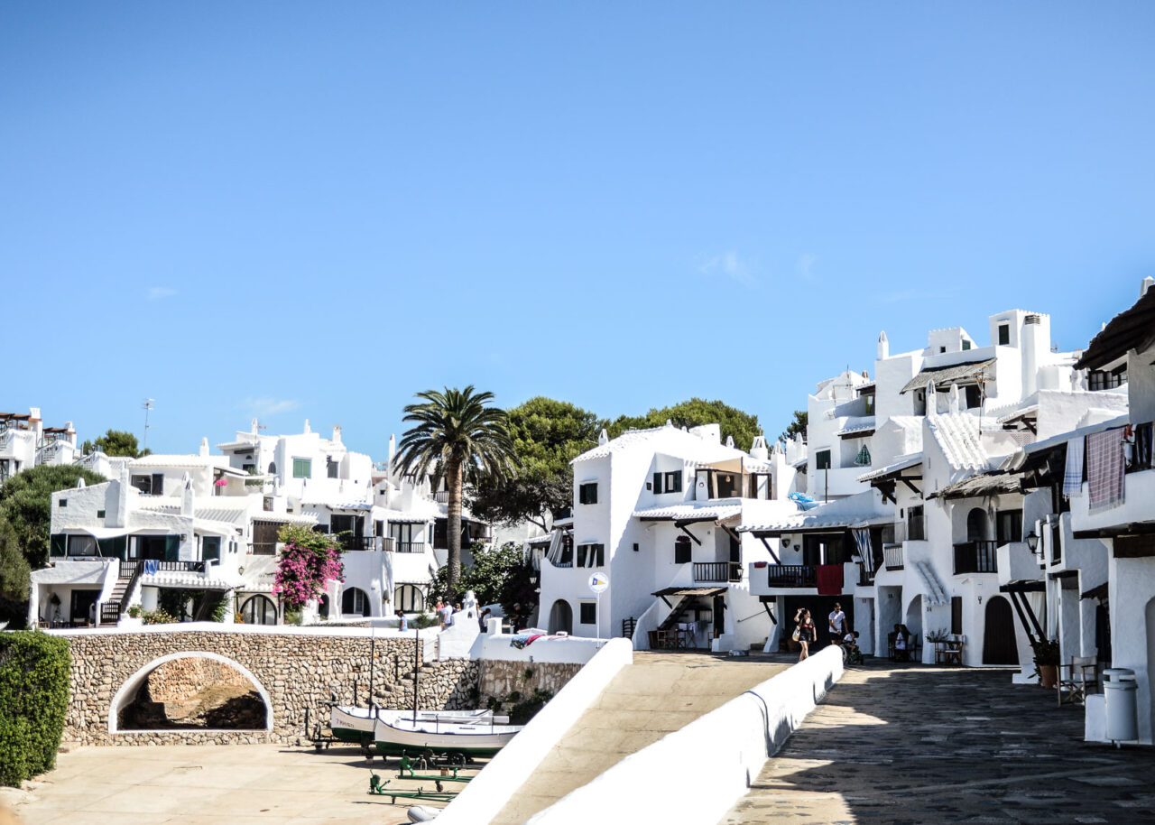 White buildings in Binibeca Menorca