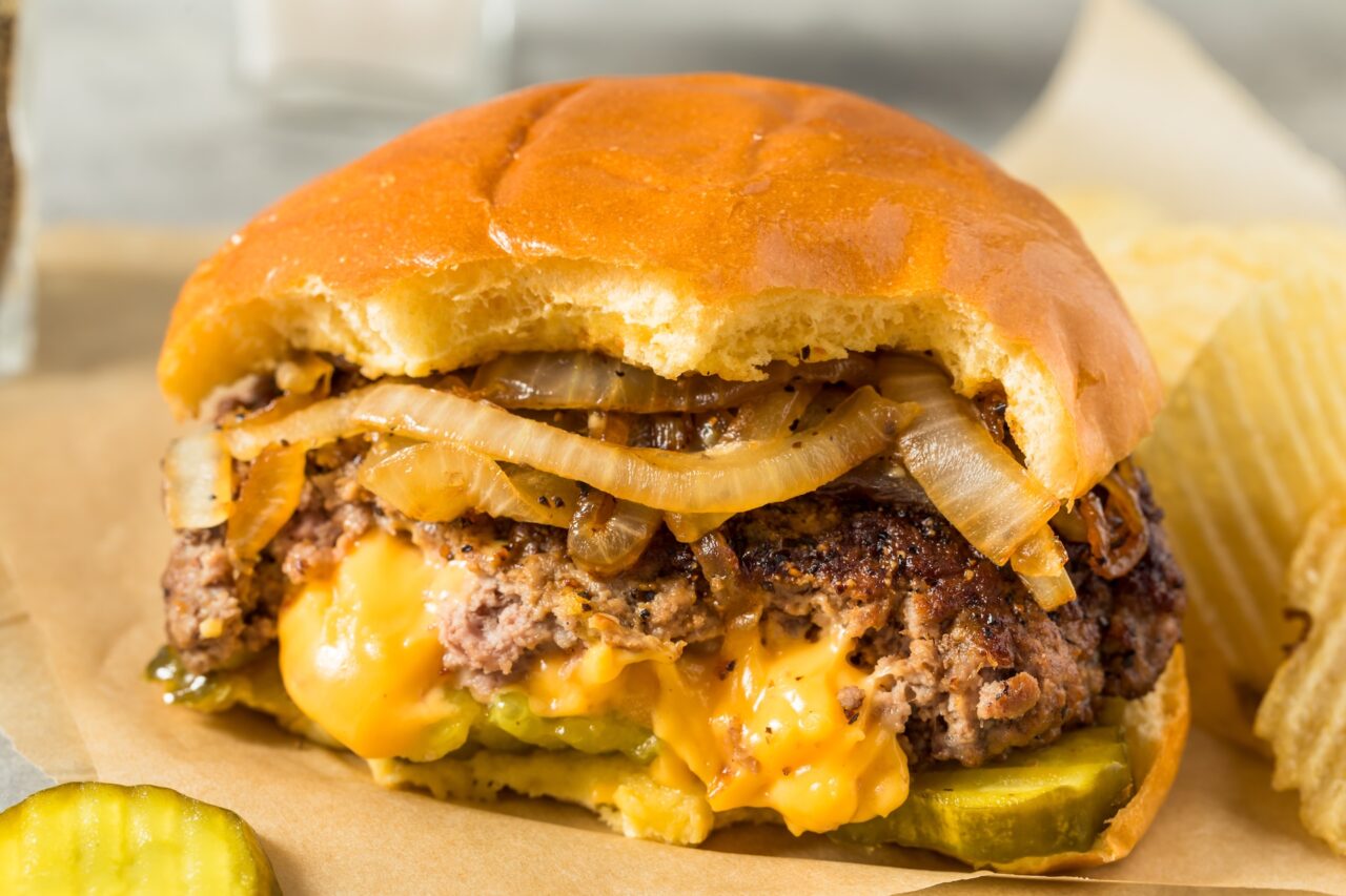 Juicy Lucy cheeseburger