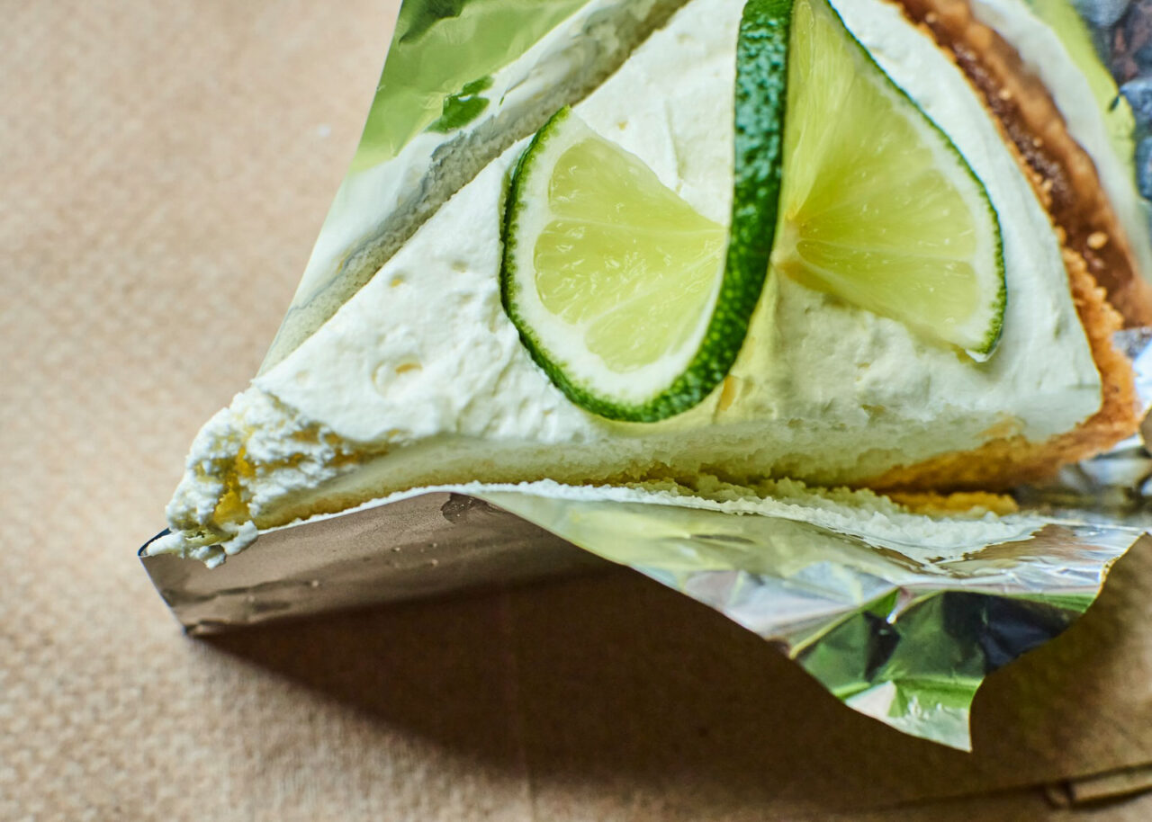Slice of Key Lime Pie in wrapper