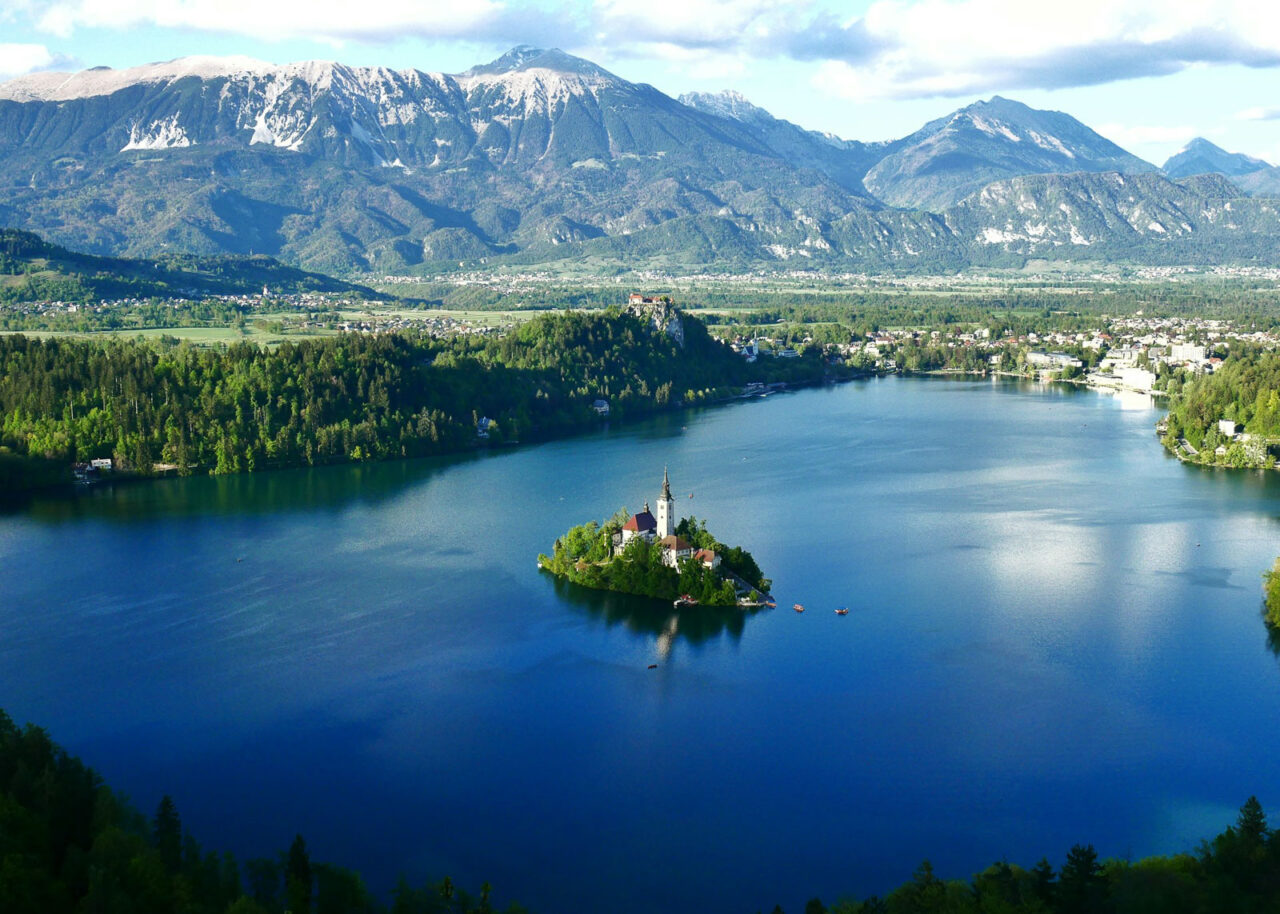 Lake Bled, Slovenia with Bled Island in the middle