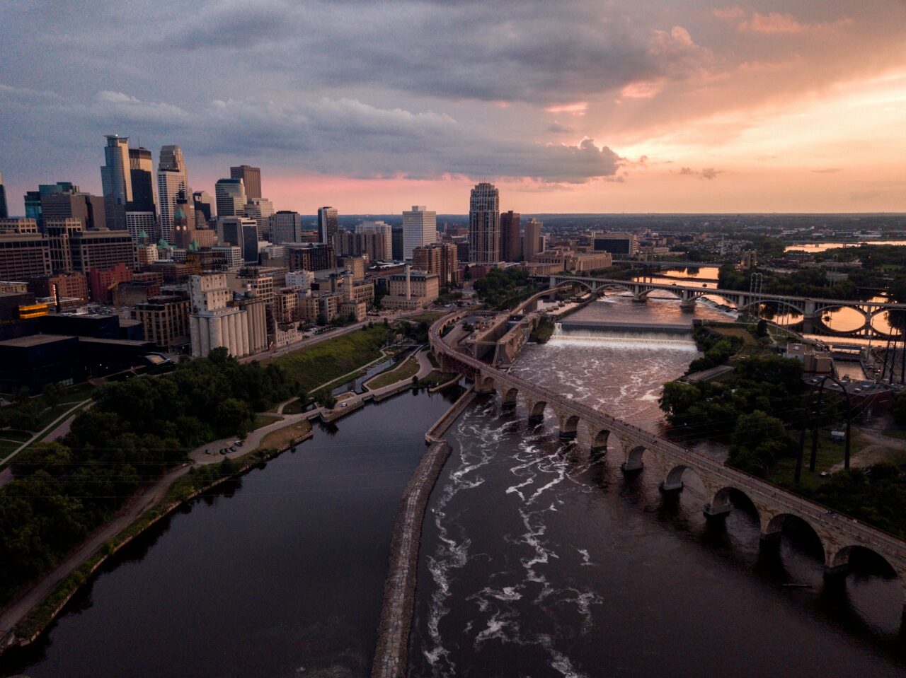 Aerial view of Minneapolis Minnesota