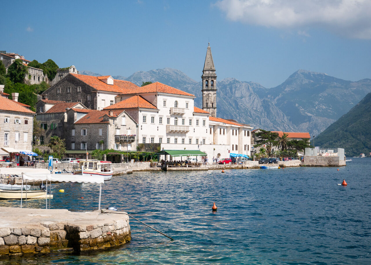 Town of Perast on the Bay of Kotor in Montenegro