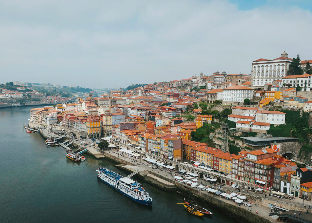 View of Porto and the River Douro in Portugal