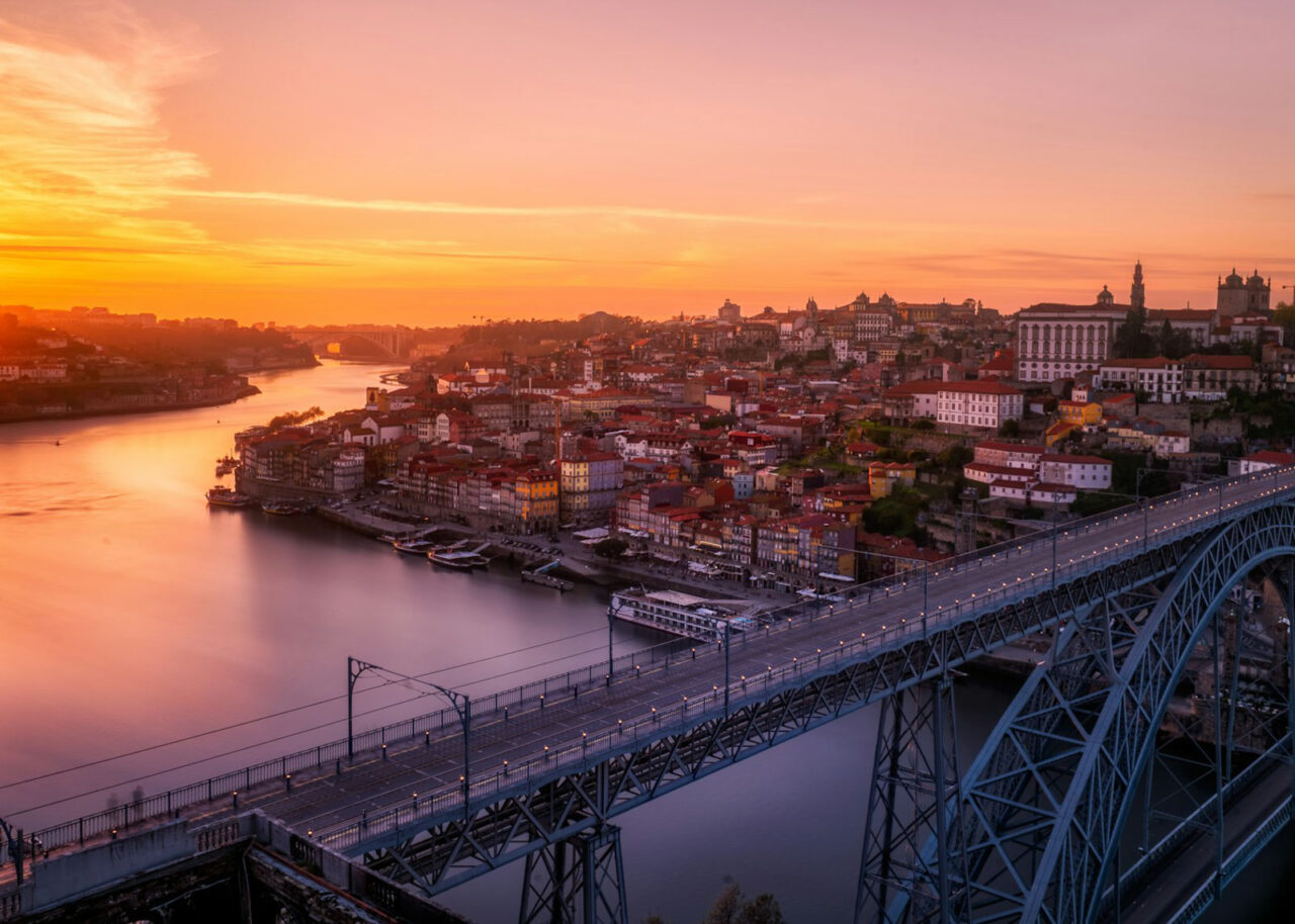 Porto and the Douro River at sunset
